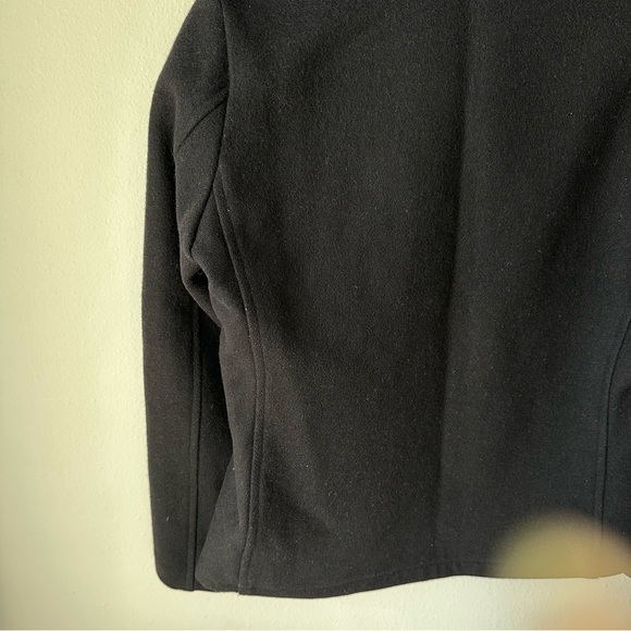 Fidelity // by Gerald & Stewart/ Wool black Pea Coat Size M - Picture 9 of 14